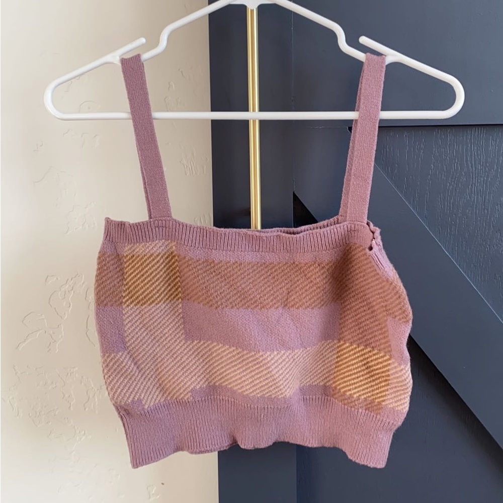 knitted checker top